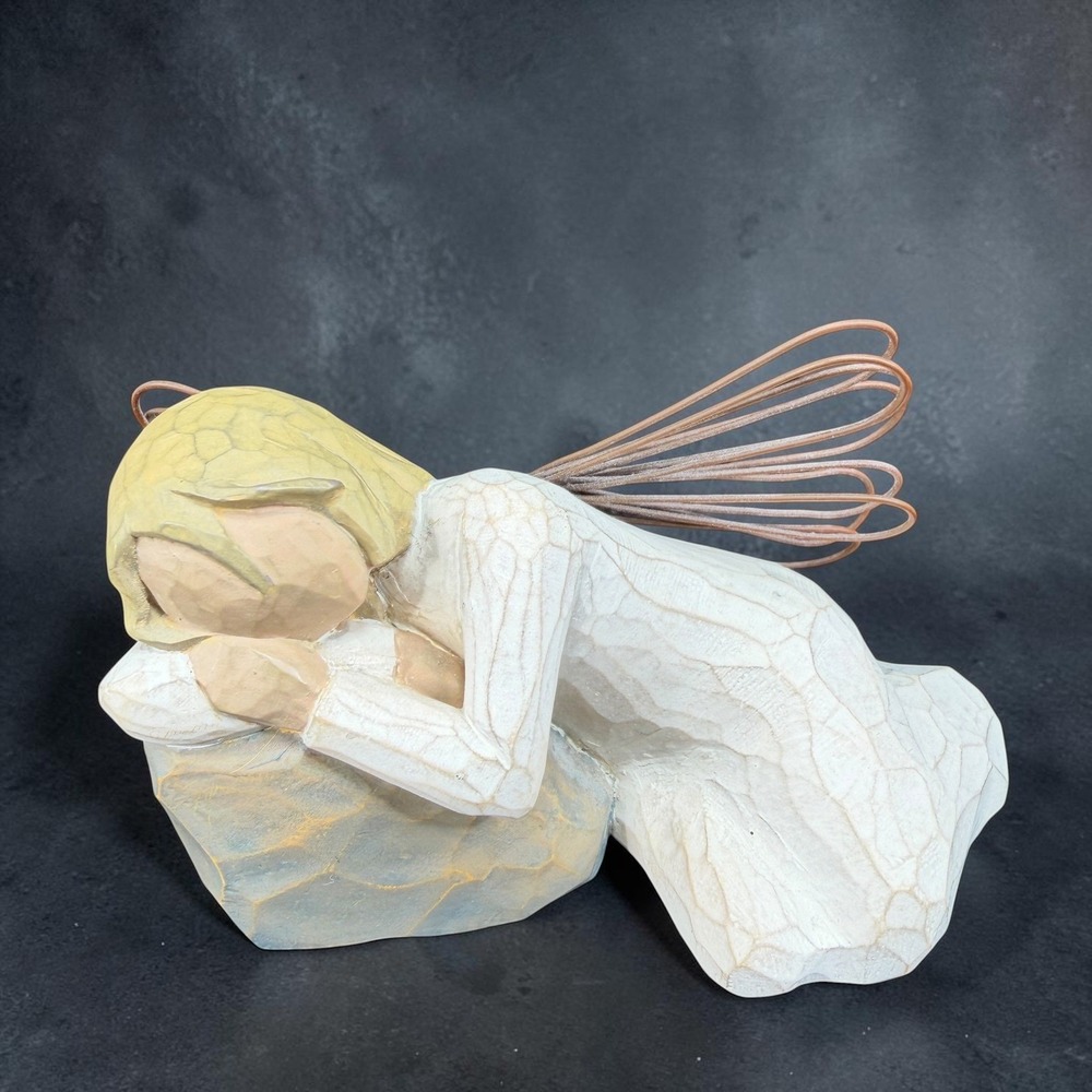 Willow Tree Dreaming‎ Angel Figurine 2004 Susan Lordi DEMDACO Resin Wire Wings